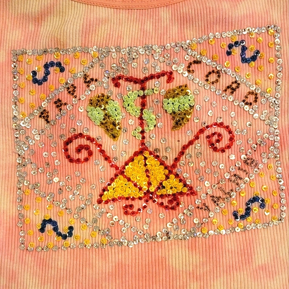 Sonia Trussardi Sepe sequin embellished tank top sz S - Picture 5 of 9